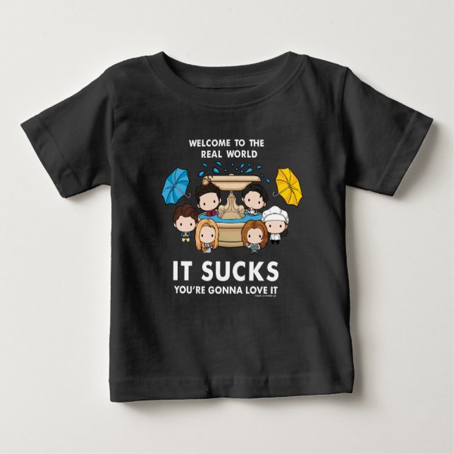 FRIENDS™ | Welcome to the Real World Chibi Baby T-Shirt (Front)