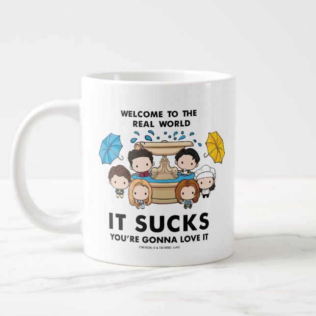 FRIENDS™ | Welcome to the Real World Chibi Giant Coffee Mug (Left)