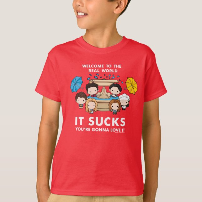 FRIENDS™ | Welcome to the Real World Chibi T-Shirt (Front)
