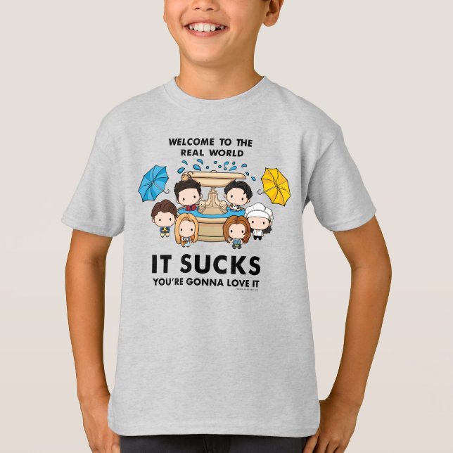 FRIENDS™ | Welcome to the Real World Chibi T-Shirt (Front)