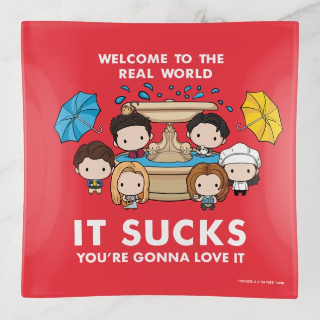 FRIENDS™ | Welcome to the Real World Chibi Trinket Tray (Front)