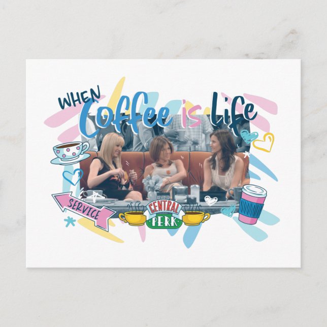 FRIENDS™ | When Coffee is Life Invitation Postcard (Front)