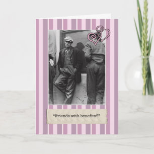 Friends With Benefits Great Depression Valentine Holiday Card