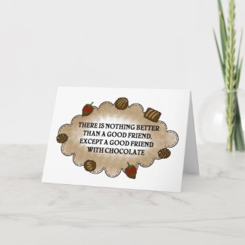 Friends With Chocolate Card by MishMoshTees at Zazzle
