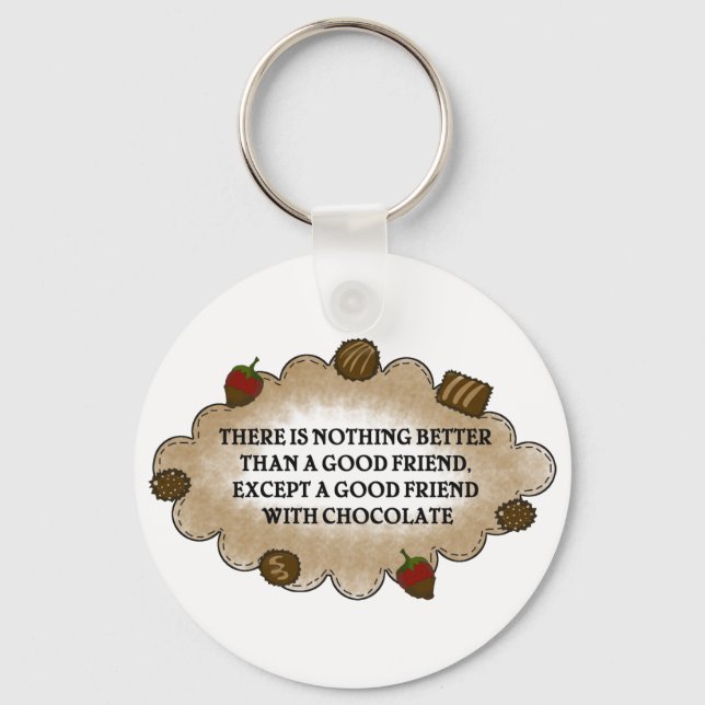 Friends With Chocolate Keychain (Front)