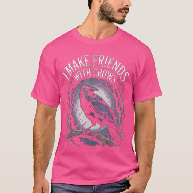 Friends with Crows Animal Gothic Birds Animal Funn T-Shirt (Front)