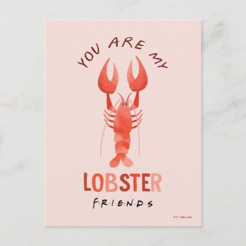 FRIENDS  You Are My Lobster Watercolor Graphic Postcard