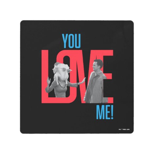 FRIENDS  You Love Me Quote Metal Print