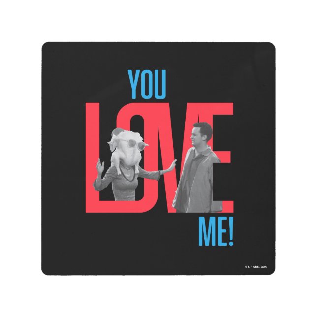 FRIENDS™ | You Love Me Quote Metal Print (Front)