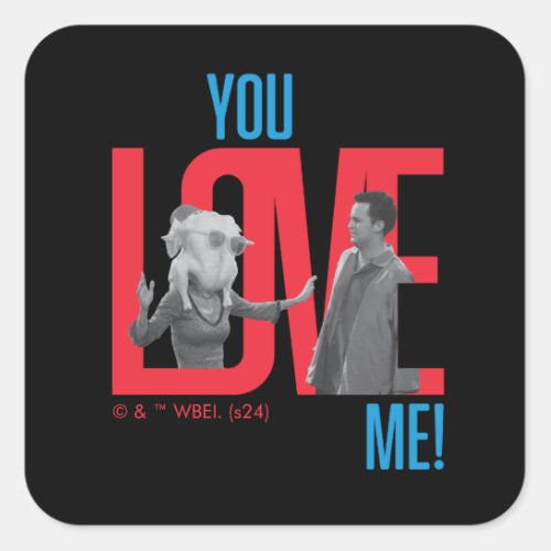 FRIENDS  You Love Me Quote Square Sticker