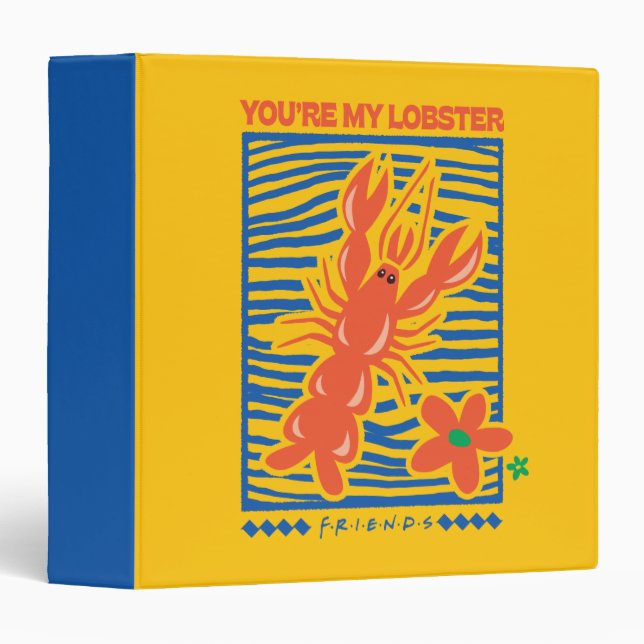FRIENDS™ | You're My Lobster Vibrant Graphic 3 Ring Binder (Front/Spine)