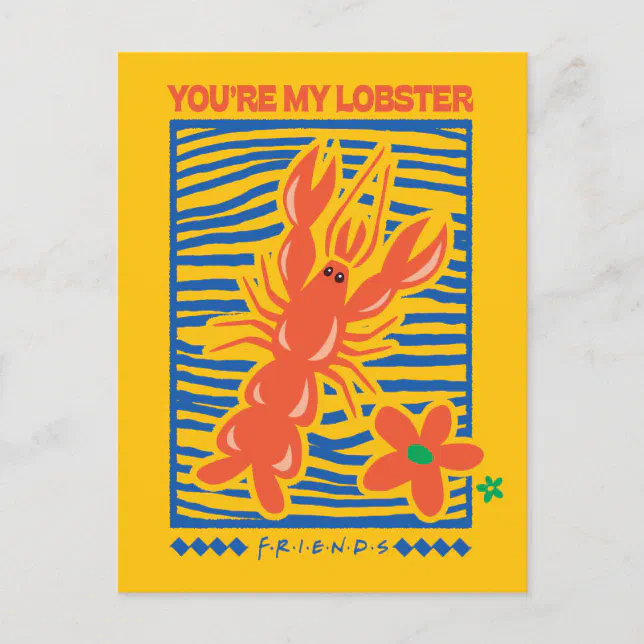 FRIENDS™ | You're My Lobster Vibrant Graphic Postcard | Zazzle