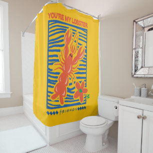 FRIENDS™ You're My Lobster Vibrant Graphic Shower Curtain
