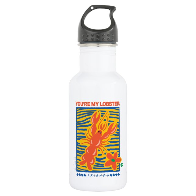 FRIENDS™ | You're My Lobster Vibrant Graphic Stainless Steel Water Bottle (Front)
