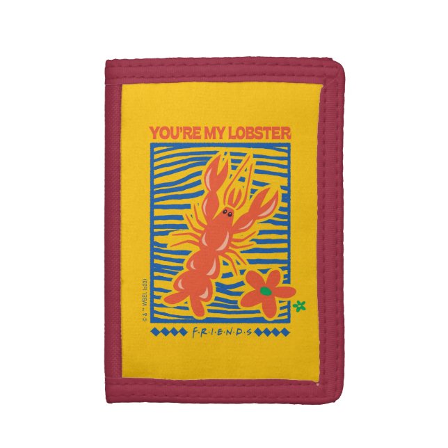FRIENDS™ | You're My Lobster Vibrant Graphic Trifold Wallet (Front Vertical)
