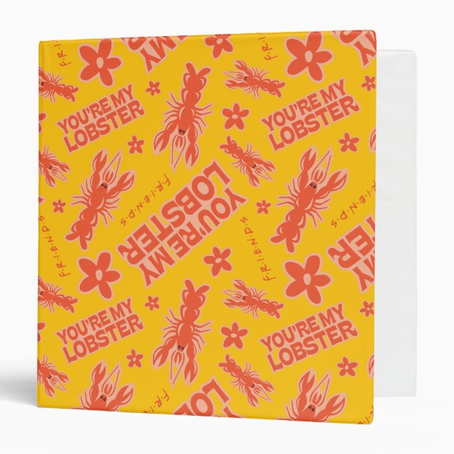 FRIENDS™ | You're My Lobster Vibrant Pattern 3 Ring Binder (Front/Inside)