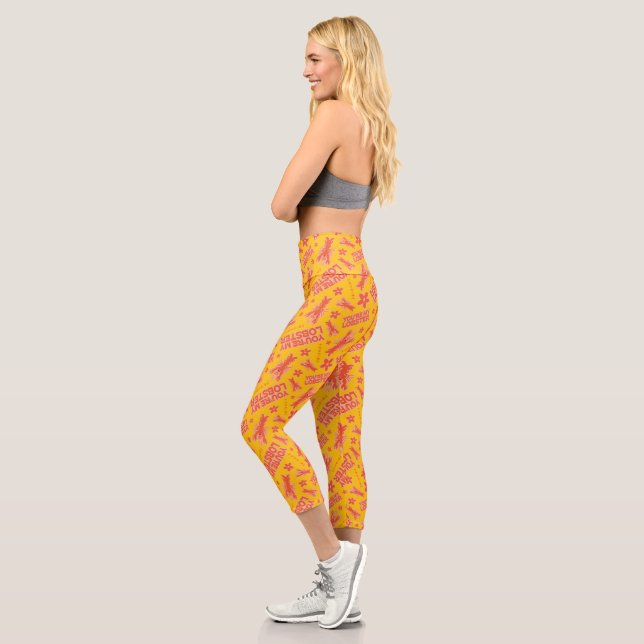 FRIENDS™ | You're My Lobster Vibrant Pattern Capri Leggings (Left)