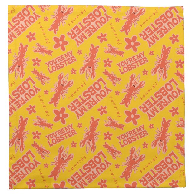 FRIENDS™ | You're My Lobster Vibrant Pattern Cloth Napkin (Front)