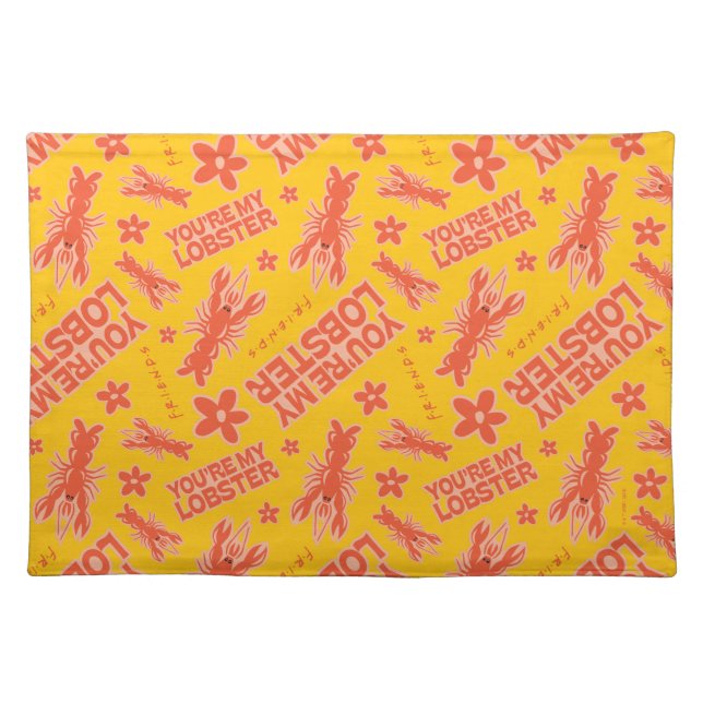 FRIENDS™ | You're My Lobster Vibrant Pattern Cloth Placemat (Front)