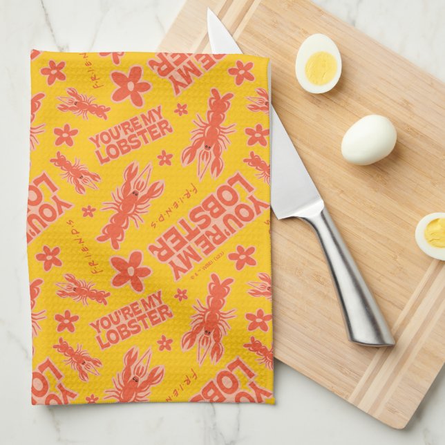 FRIENDS™ | You're My Lobster Vibrant Pattern Kitchen Towel (Quarter Fold)