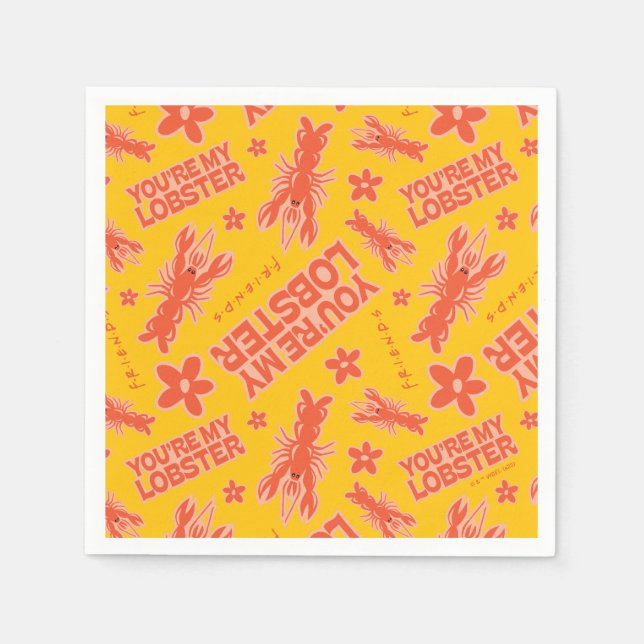 FRIENDS™ | You're My Lobster Vibrant Pattern Napkins (Front)