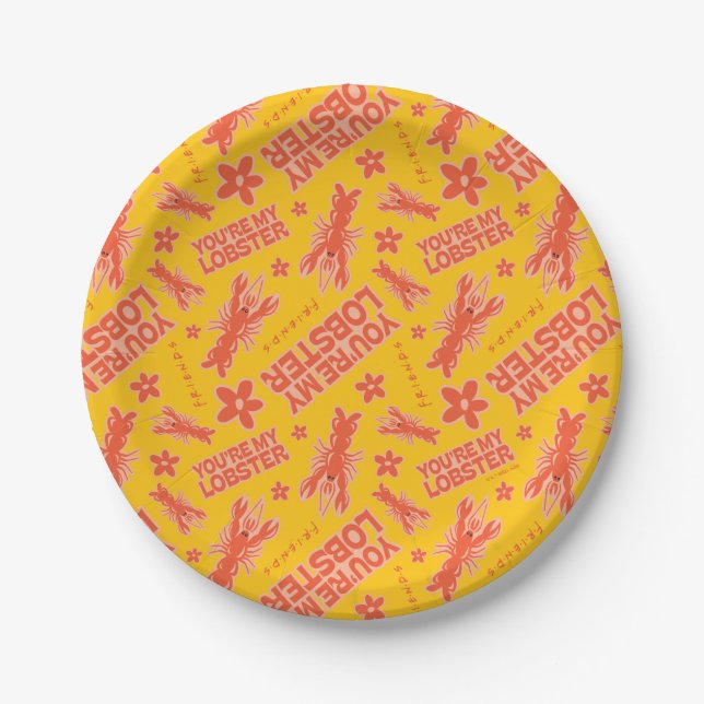 FRIENDS™ | You're My Lobster Vibrant Pattern Paper Plates (Front)