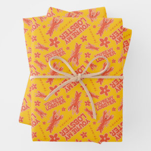 FRIENDS™ You're My Lobster Vibrant Pattern Wrapping Paper Sheets