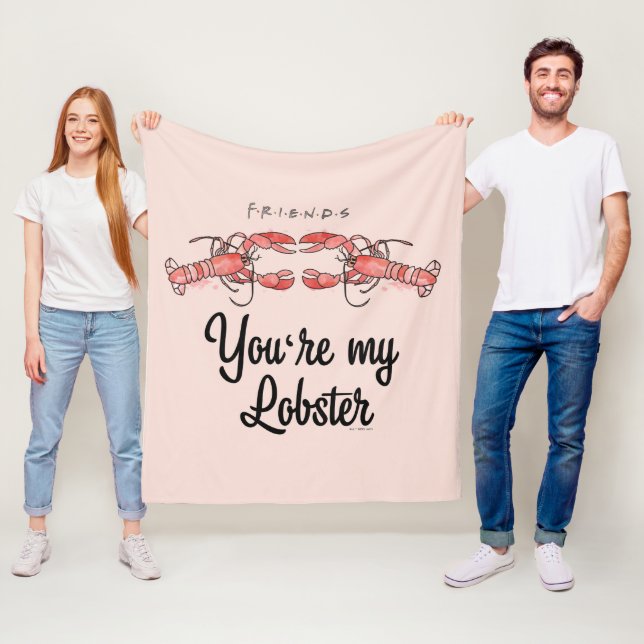 FRIENDS™ | You're my Lobster Watercolor Quote Fleece Blanket (In Situ)