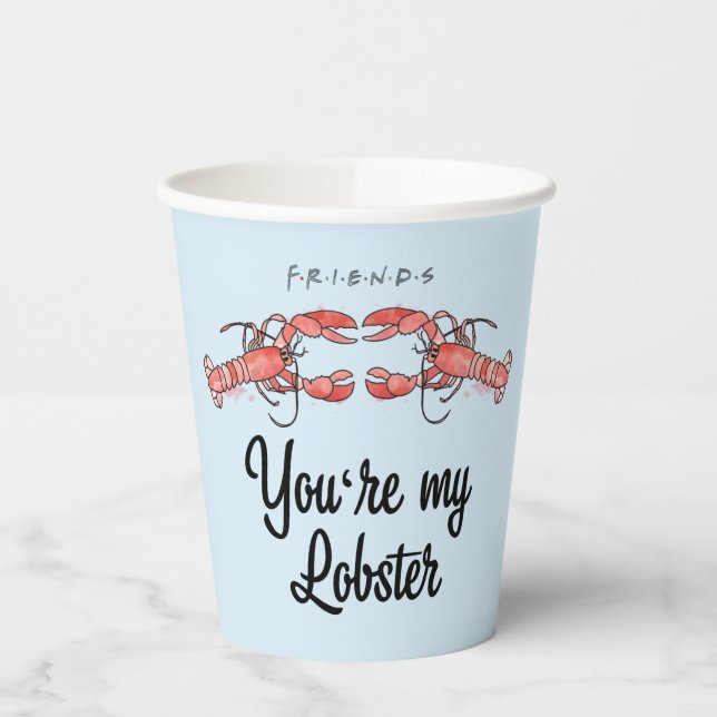 FRIENDS™ | You're my Lobster Watercolor Quote Paper Cups (Left)