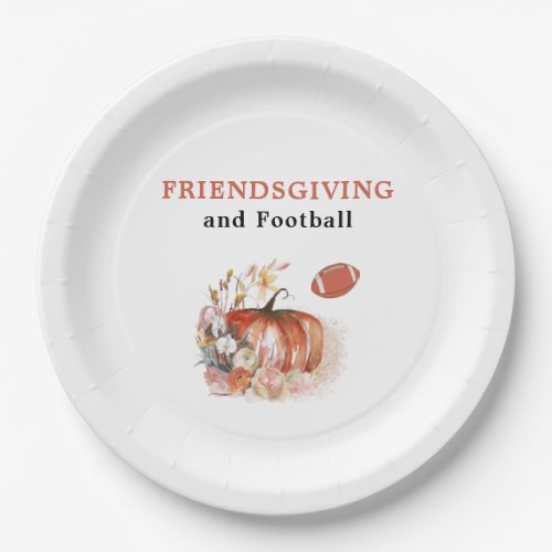 Friendsgiving and Football Thanksgiving Dinner Paper Plates