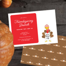Friendsgiving Brunch Funny Turkey Thanksgiving