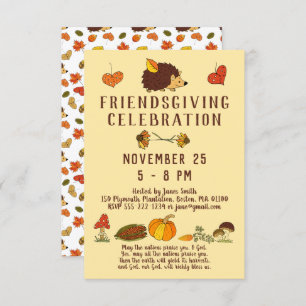 Friendsgiving Celebration with Bible Verse Invitation