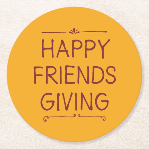 Friendsgiving  Coaster  Yellow