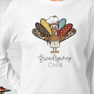 Friendsgiving Cook Turkey Apron Funny  T-Shirt