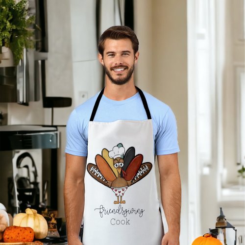 Friendsgiving Cook Turkey Boxers Funny Apron