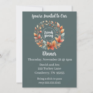 Friendsgiving Dinner Invitation