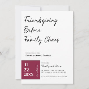 Friendsgiving Dinner Invitation