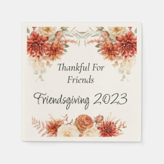 Friendsgiving Dinner Invitation Napkins