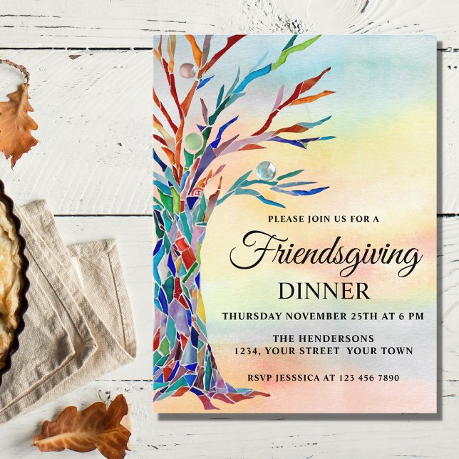 Friendsgiving Dinner  Invitation Postcard (Creator Uploaded)