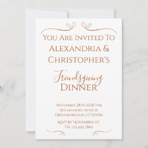Friendsgiving Dinner Minimal Chic Invitation
