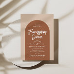 Friendsgiving Dinner Modern Arch | Spice Invitation<br><div class="desc">A modern invitation featuring geometric shapes,  paired with modern script and classic type. All colors and fonts are editable.</div>