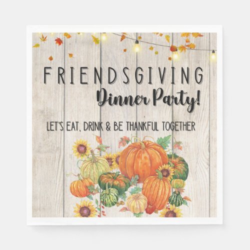 Friendsgiving dinner party bspkins napkins