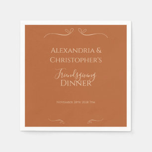 Friendsgiving Dinner Party Chic Elegant Napkins