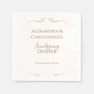 Friendsgiving Dinner Party Chic Minimal Napkins