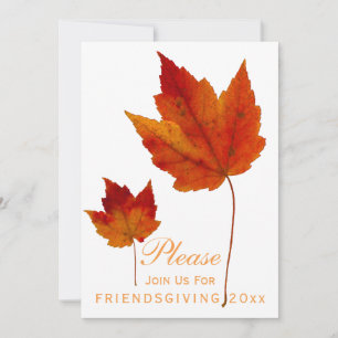Friendsgiving Dinner Rustic Autumn Patchwork Quilt Invitation