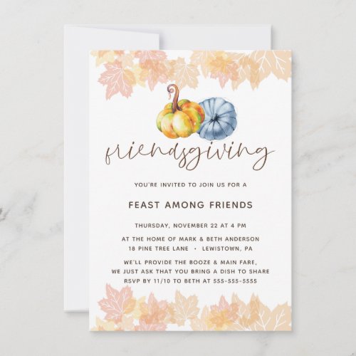 FRIENDSGIVING DINNER WATERCOLOR INVITATION