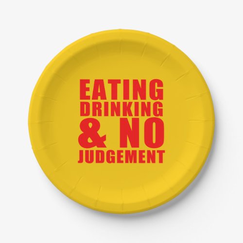 Friendsgiving Eating Drinking No Judgement Plates