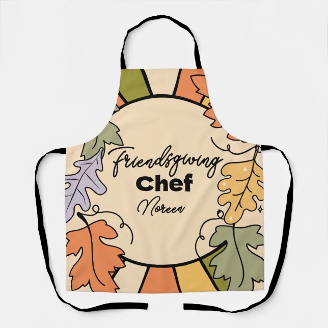 Friendsgiving Editable Chefs Apron  (Front)