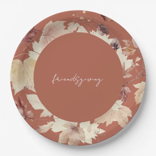 Friendsgiving Fall Cinnamon Thanksgiving  Paper Plates