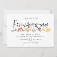 Friendsgiving Fall Foliage Thanksgiving Invitation
